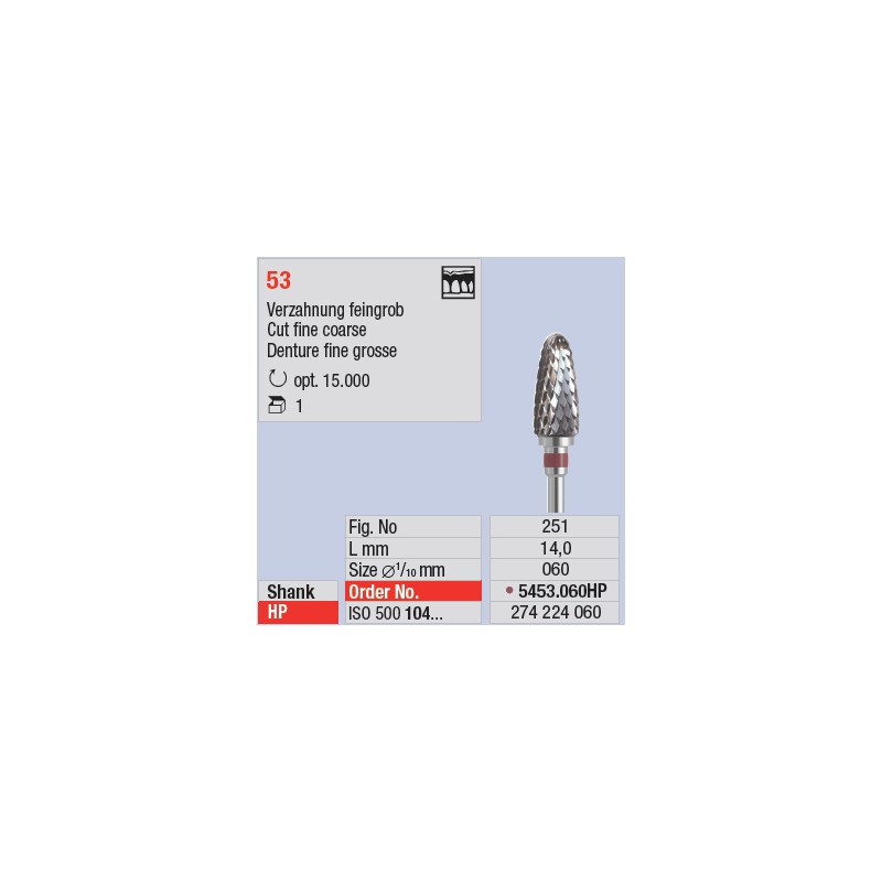 5453.060HP - TC cutter 53 5453.060HP - TC cutter 53