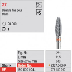 7227.040HP - fraise carbure VZ27