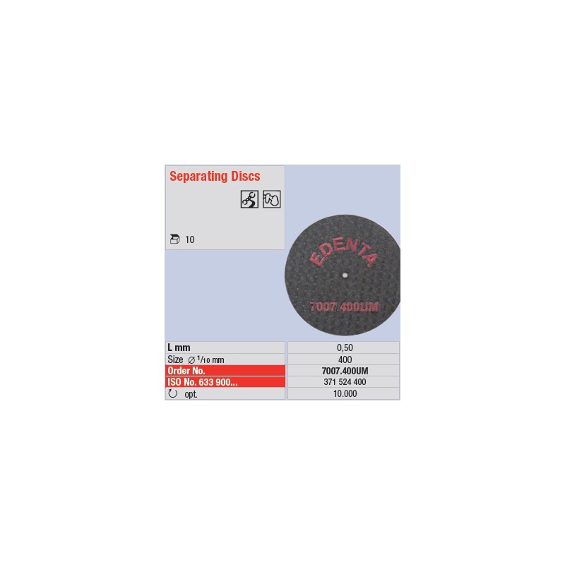 7007.400UM - disques à séparer renforcés 7007.400UM - disques à séparer renforcés