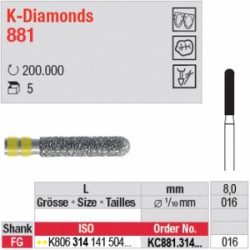  K-Diamonds - cylindre bout arrondi - KF881.314.016