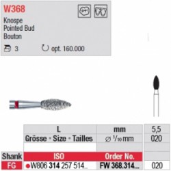 FW368.314.020 - Diamant WhiteTIGER bouton (grain fin)