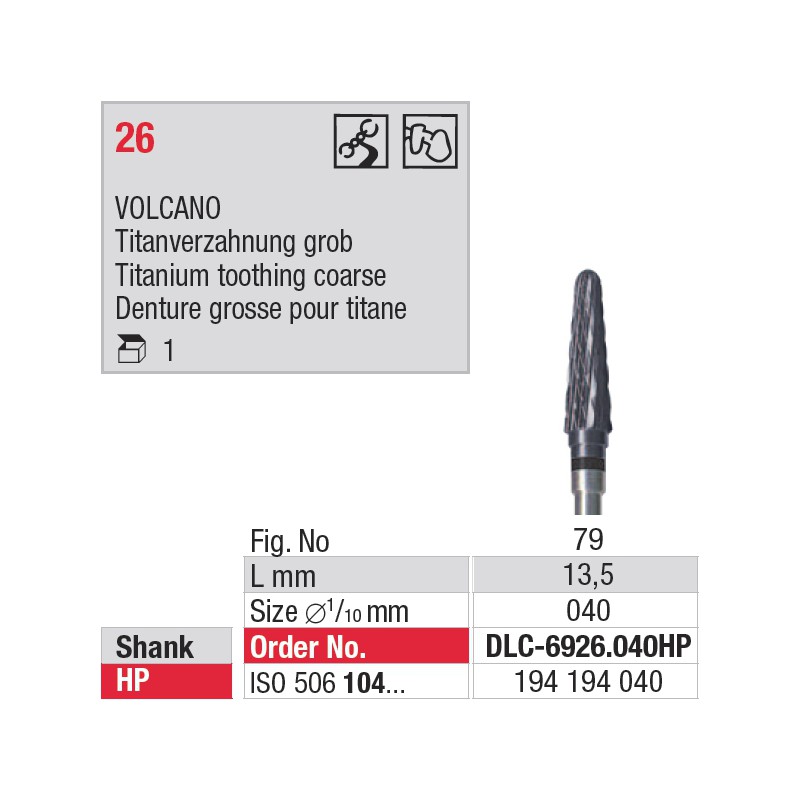 DLC-6926.040HP Volcano denture 26 DLC-6926.040HP Volcano denture 26