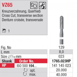 1765.023HP - fraise carbure VZ65