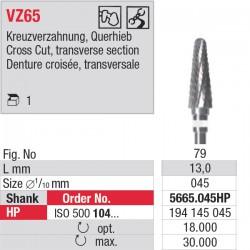 5665.045HP - fraise carbure VZ65