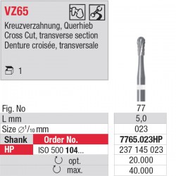 7765.023HP - fraise carbure VZ65