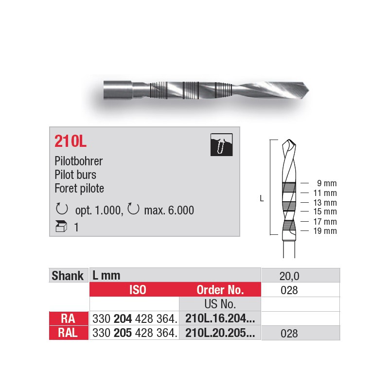 210L.20.205.028 Foret pilote 210L 210L.20.205.028 Foret pilote 210L