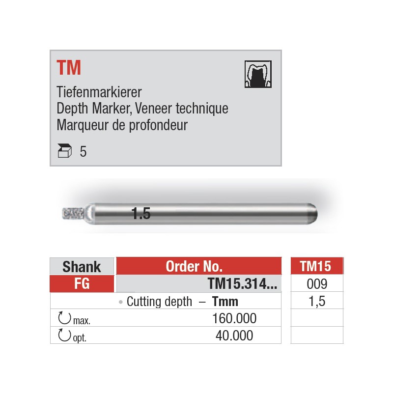 TM15.314.009 - Depth Marker TM pour le marquage de la profondeur.