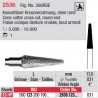 Fraise conique denture croisée, bout arrondi - 2536.123.031