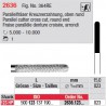 Fraise parallèle denture croisée, bout arrondi - 2636.123.023