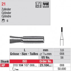 Fraise en acier cylindrique - 21.104.008