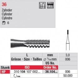 Fraise en acier cylindrique - 36.104.006