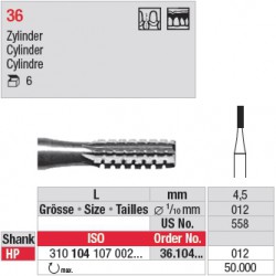 Fraise en acier cylindrique - 36.104.012