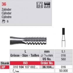 Fraise en acier cylindrique - 36.104.016