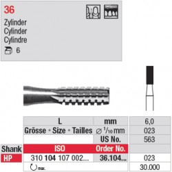 Fraise en acier cylindrique - 36.104.023