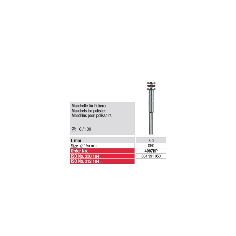 Mandrins pour polissoirs - 4007HP