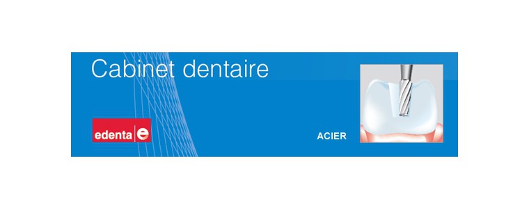 Fraises dentaires en acier.