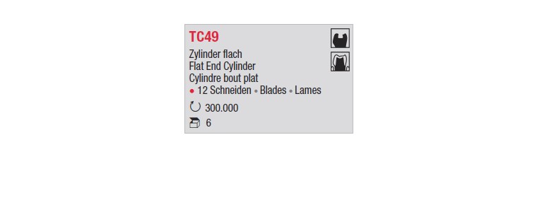TC49- Cylindre bout plat