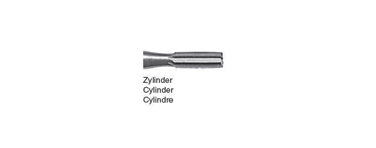 Fraises dentaires - acier - Cylindre