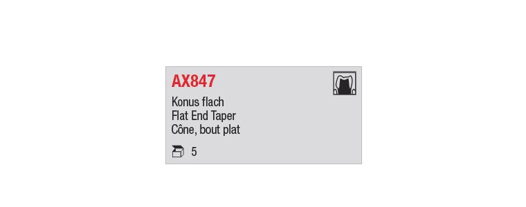 AX847 - cône long, bout plat