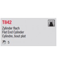 T842 - cylindre long, bout plat