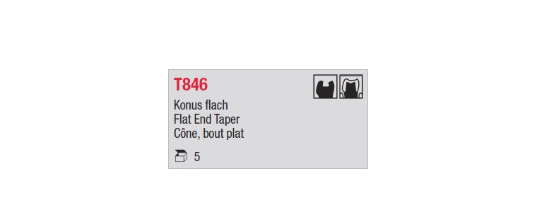 T846 - cône court, bout plat
