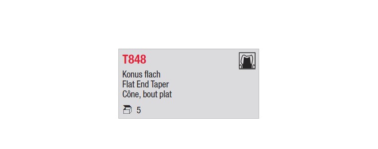 T848 - cône moyen, bout plat