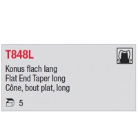 T848L - cône long, bout plat
