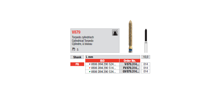 V879 - Cylindre, à biseau