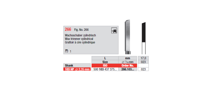 Grattoir à cire cylindrique