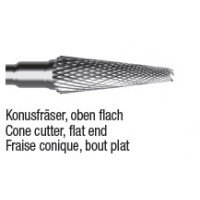 Fraise conique, bout plat