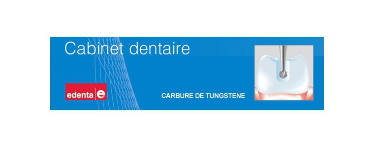 Fraises dentaires en carbure de tungstène.