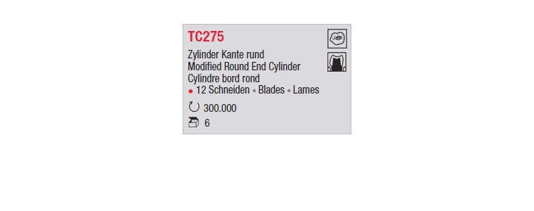 TC275 - Cylindre bord rond