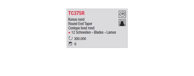TC375R - Conique bout rond