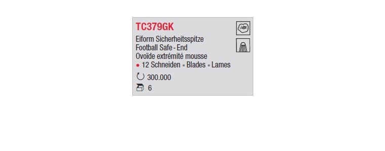 TC379GK - Ovoïde extrémité émoussée