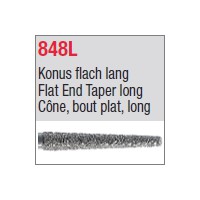 848L - Cône, bout plat, long