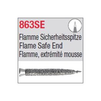 863SE - Flamme, extrémité mousse