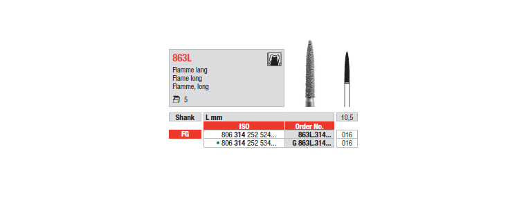 863L - Flamme, long