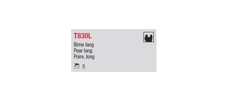 T830L - poire, long