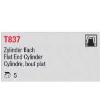 T837 - cylindre moyen, bout plat