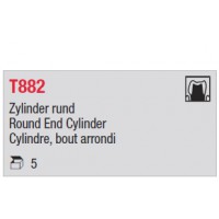 T882 - cylindre moyen, bout arrondi