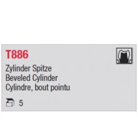 T886 - cylindre, bout pointu