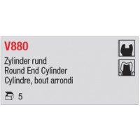 V880 - Cylindre, bout arrondi