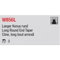 W856L - Cône, long bout arrondi