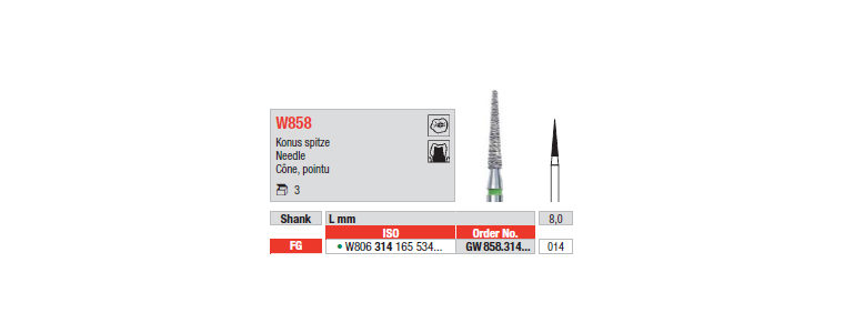 W858 - Cône, pointu