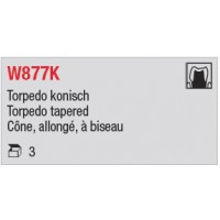 W877K - Cône, allongé, à biseau