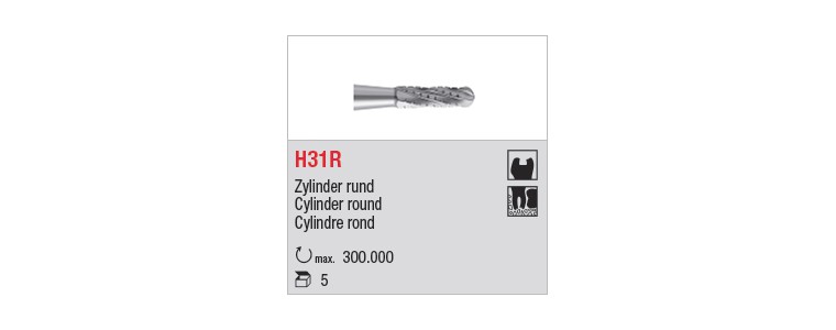 H31R - denture croisée bout rond