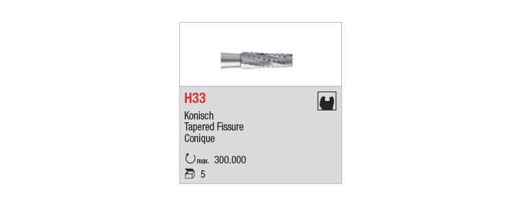 H33 - denture croisée standard