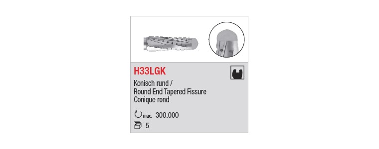 H33LGK - denture croisée longue, bout rond
