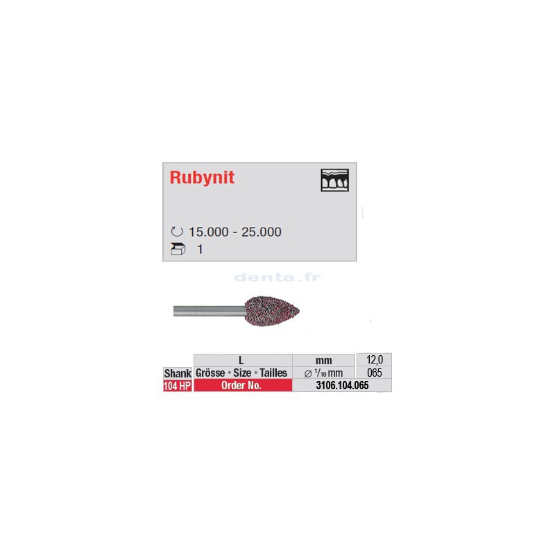 Fraise Rubynit bouton - 3106.104.065