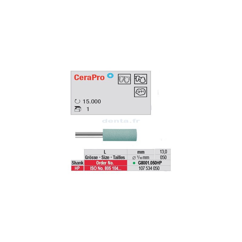 Fraise CeraPro cylindre (gros grain) - G8001.050HP